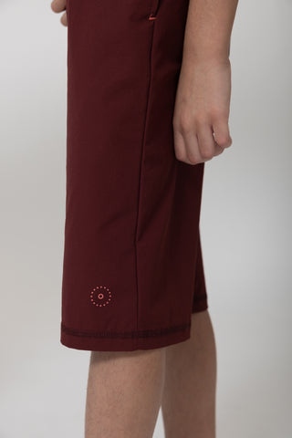 Kids Field Short - Maroon