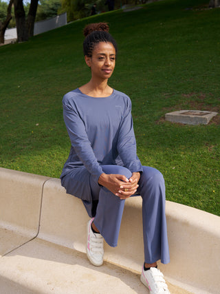 Power Forward Top - Dusty Blue