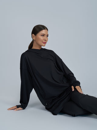 Rise into Motion Hoodie - Black