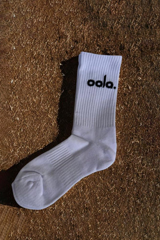 oola. Sports Socks - White